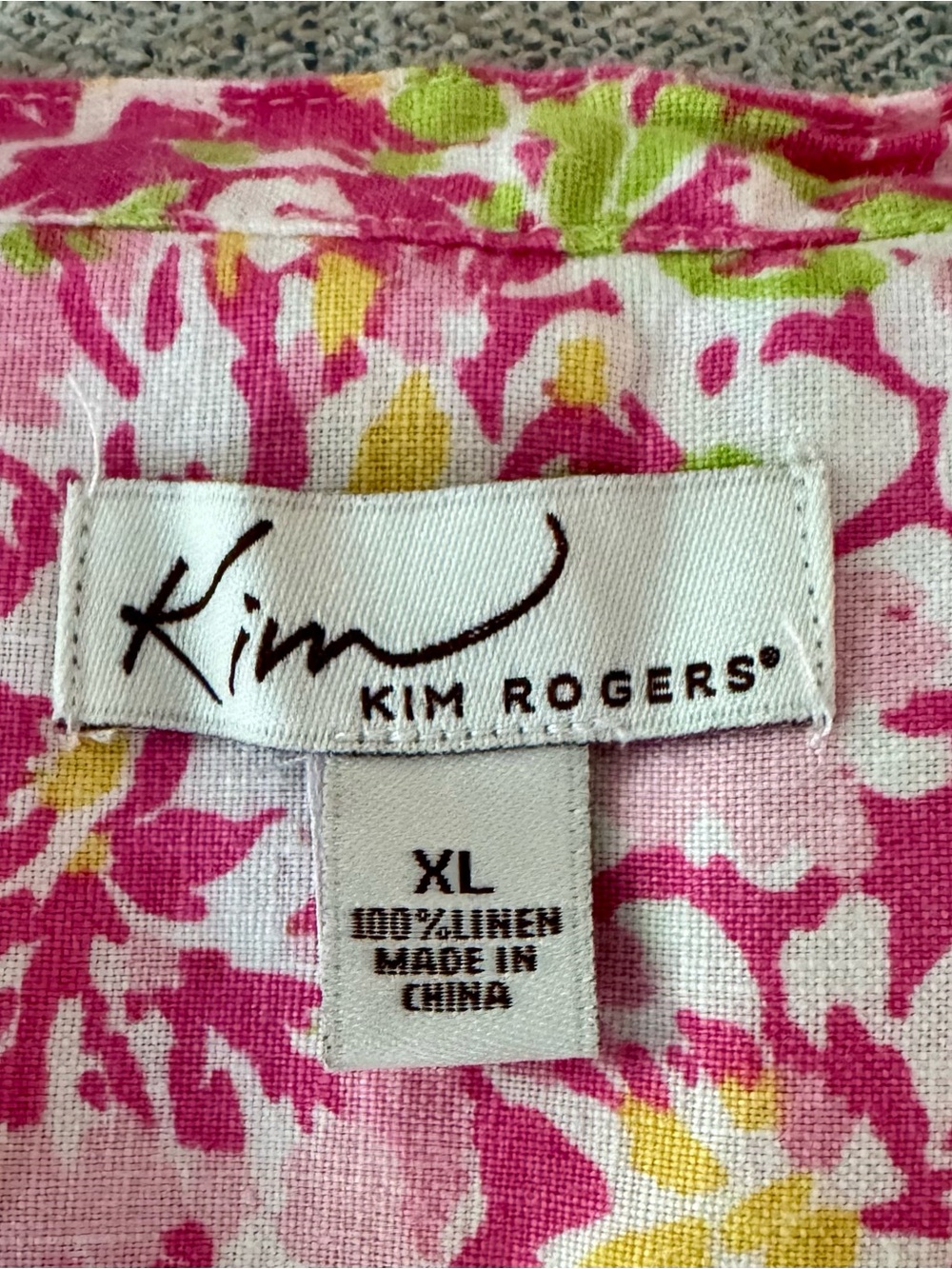 Kim Rogers Pink Floral Ruffle Sleeveless Blouse - Picture 3 of 3